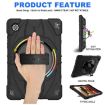 Samsung Galaxy Tab A8 Case with Bat Hand Grip Turntable Stand - Black - 2