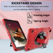 Samsung Galaxy Tab A8 Case: Red Black Bat Hand Grip Turntable Stand - 4