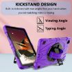 Samsung Galaxy Tab A8 Bat Grip Turntable Stand Case Purple Black - 4