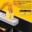 M167 PD 20W Type-C & USB QC 3.0 Fast Charger, US Plug, Yellow - 3