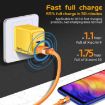 M167 PD 20W Type-C & USB QC 3.0 Fast Charger, US Plug, Yellow - 5