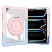 iPad Pro 13 2024 Crystal Armor Case with Pen Slot - Blue Pink - 2
