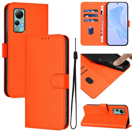 Ulefone Note 14 Orange Leather Phone Case with Lanyard - 1