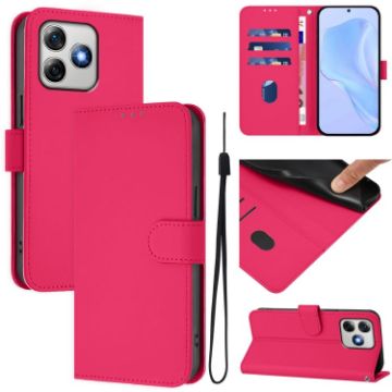 Ulefone Note 18 Ultra Leather Phone Case with Lanyard - Rose Red - 1