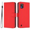 ZTE Blade A52 Lite Red Leather Phone Case with Lanyard - 2