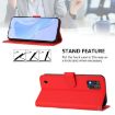 ZTE Blade A52 Lite Red Leather Phone Case with Lanyard - 3