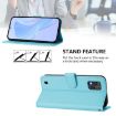 ZTE Blade A52 Lite Sky Blue Leather Phone Case with Lanyard - 3