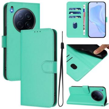 Tecno Camon 40 Premier Green Leather Phone Case with Lanyard - 1