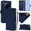 Tecno Camon 40 Premier Navy Blue Leather Phone Case with Lanyard - 1