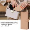 Moto G15 Leather Phone Case with Lanyard - Nude Solid Color Cover - 5