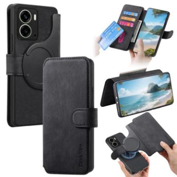 Realme 14 Case - Neo MagSafe RFID Anti-theft Retro Leather (Black) - 1