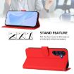 Samsung Galaxy A26 5G Red Leather Phone Case with Lanyard - 3