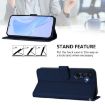 Samsung Galaxy A26 5G Navy Blue Leather Phone Case with Lanyard - 3