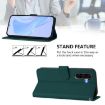 Samsung Galaxy A56 5G Dark Green Leather Phone Case with Lanyard - 3