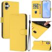 Samsung Galaxy A06 4G/5G Lemon Yellow Leather Case with Lanyard - 1