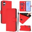 Samsung Galaxy A07 4G Red Leather Phone Case with Lanyard - 1