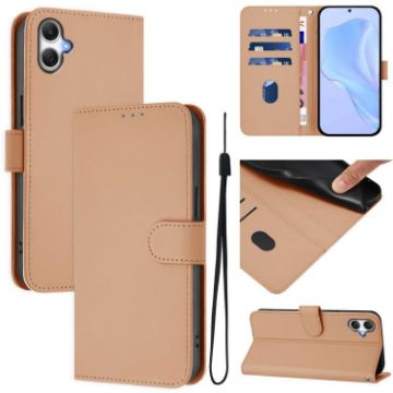 Samsung Galaxy A07 4G Leather Phone Case with Lanyard - Nude Skin Feel - 1