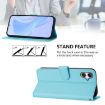 Samsung Galaxy A07 4G Sky Blue Leather Phone Case with Lanyard - 3