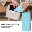 Samsung Galaxy A07 4G Sky Blue Leather Phone Case with Lanyard - 5