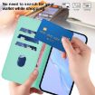 Samsung Galaxy A17 5G Mint Green Leather Phone Case with Lanyard - 7