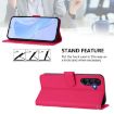 Samsung Galaxy A17 5G Rose Red Leather Phone Case with Lanyard - 3