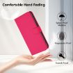 Samsung Galaxy A17 5G Rose Red Leather Phone Case with Lanyard - 9