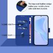 Realme 14 5G/14T 5G Leather Phone Case with Lanyard - Dark Blue - 8