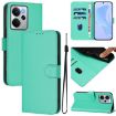 Realme 14 5G/14T 5G Green Leather Phone Case with Lanyard - 1