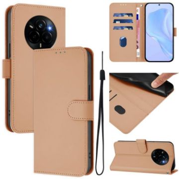 Realme Narzo 80 Pro Leather Phone Case with Lanyard - Nude Color - 1