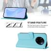 Realme Narzo 80 Pro Sky Blue Leather Phone Case with Lanyard - 3