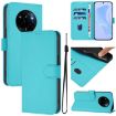 Realme Narzo 80 Pro Lake Blue Leather Phone Case with Lanyard - 1