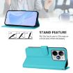 Realme Neo7 Turbo 5G Lake Blue Leather Phone Case with Lanyard - 3
