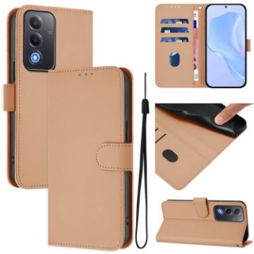 OPPO A5/A3 Pro 5G Leather Phone Case with Lanyard - Nude Color - 1