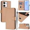 OPPO A5X 4G/5G Leather Phone Case with Lanyard - Nude Color - 1