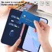 OPPO A5X 4G/5G Leather Phone Case with Lanyard - Navy Blue - 7
