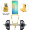 Samsung Galaxy A06 5G Yellow Silicone Case with Card Bag & Lanyard - 3