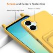 Samsung Galaxy A06 5G Yellow Silicone Case with Card Bag & Lanyard - 5