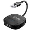 USB & HDMI Wired to Wireless CarPlay Adapter - Square Carbon Fiber Design - 1