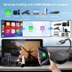 USB & HDMI Wired to Wireless CarPlay Adapter - Square Carbon Fiber Design - 3