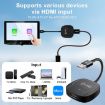 USB & HDMI Wired to Wireless CarPlay Adapter - Square Carbon Fiber Design - 4