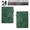 Samsung Galaxy Tab A8 2022 SM-X200 Green Floral Bird Leather Case - 6