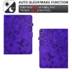 Samsung Galaxy Tab A7 10.4 T500 Purple Floral Bird Leather Case - 6