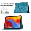 Samsung Galaxy Tab A7 10.4 T500 Floral Bird Embossed Leather Case Blue - 5