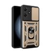 Redmi 12 5G Gold Phone Case with Sliding Camera Cover TPU+PC Design - 1