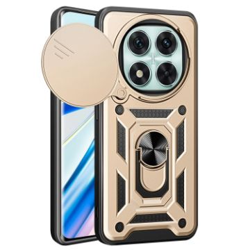 Redmi Note 14 Pro 5G Gold Case with Sliding Camera Cover TPU+PC - 1