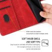 Red Leather Magnetic Buckle Phone Case for Redmi Note 14S 4G - 7