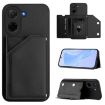 Redmi A5/Poco C71 Black Phone Case with Wrist Strap & 4 Card Slots - 1