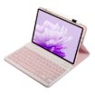 Huawei MatePad 11.5 S 2024 Pink White Keyboard Leather Case - 4