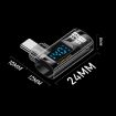 Type-C Male to Female Digital Display Charging Adapter - Light Black - 2