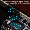 Type-C Male to Female Digital Display Charging Adapter - Black - 7